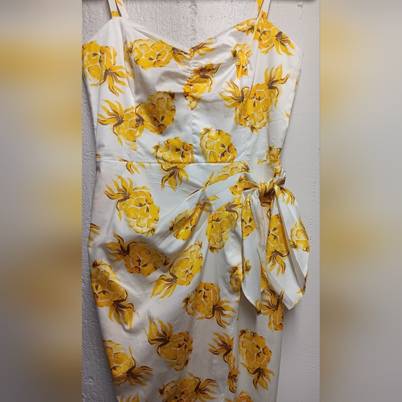 NWT White House Black Market pineapple midi dress - Picture 6 of 6